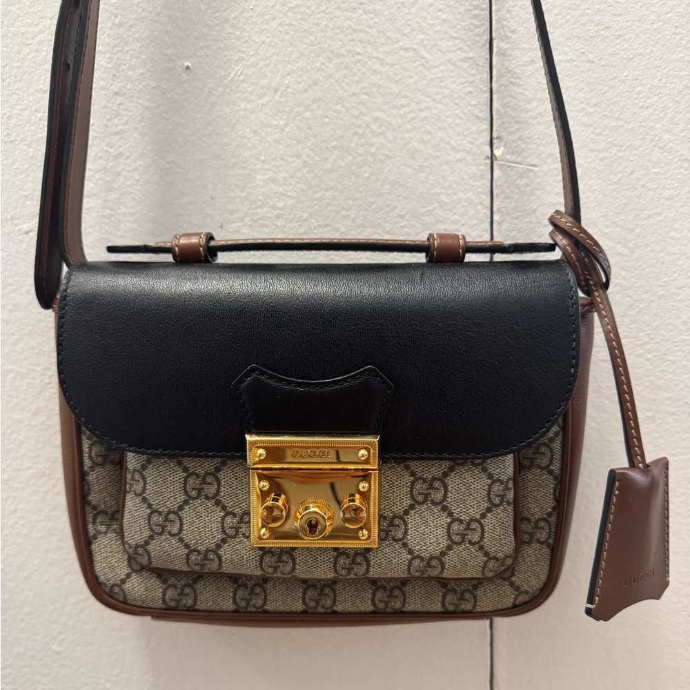 Gucci Black and Brown Shoulder Bag